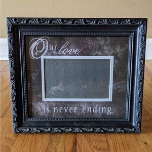 Black Decorative our love is never ending  Photo Frame 4x6